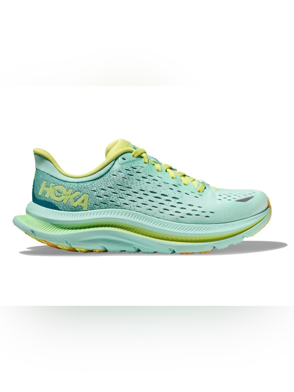 Hoka One One Kawana Women's Mint Green and Yellow Lightweight Running Shoe 7